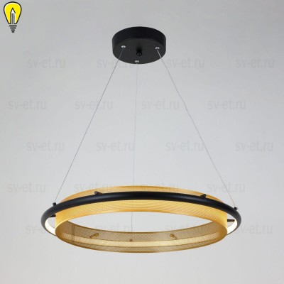 Подвесной светодиодный светильник Eurosvet Imperio 90241/1 черный/ золото Smart