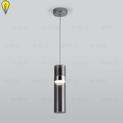 Подвесной светодиодный светильник Eurosvet Lumen 50244/1 Led хром/дымчатый