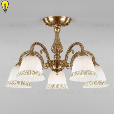 Потолочная люстра Eurosvet Campina 60107/5 античная бронза