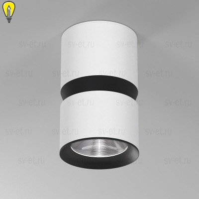 Потолочный светодиодный светильник Elektrostandard Kayo 25049/LED 12W 4000К белый/черный a064731