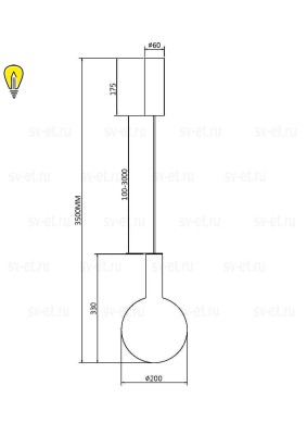 Подвесной светильник Maytoni MOD182PL-L4CG3K