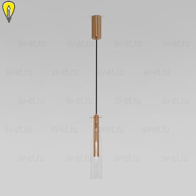 Подвесной светодиодный светильник Eurosvet Swan 50254/1 Led латунь