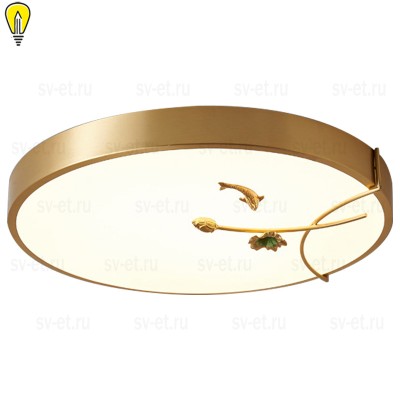 Дизайнерская потолочная люстра Gold Fish Round Ceiling Lamp 