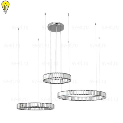 Подвесной светодиодный светильник Loft IT Crystal ring 10135/3 Chrome