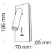Настенный светильник (бра) Technical C041WL-L3B3K