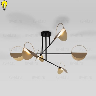 Потолочная люстра Eurosvet Grazia 70148/6 черный/золото