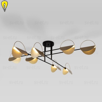 Потолочная люстра Eurosvet Grazia 70148/8 черный/золото