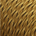 Провод витой текстильный для люстры 2х0,5 цвет золотой
