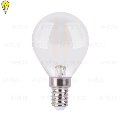 Лампа светодиодная филаментная Elektrostandard E14 6W 3300K матовая a049060