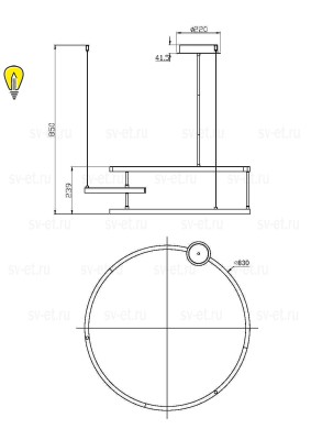 Подвесной светильник Maytoni MOD016PL-L52BK