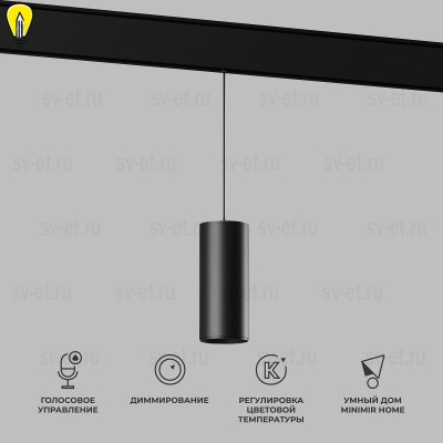 Подвесной трековый светодиодный светильник Elektrostandard Slim Magnetic Dim Amend 85073/01 черный a063534