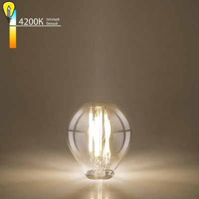 Лампа светодиодная филаментная Elektrostandard E14 6W 4200K прозрачная a055350