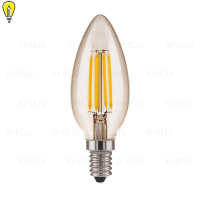 Лампа светодиодная филаментная Elektrostandard E14 9W 6500K прозрачная a056251