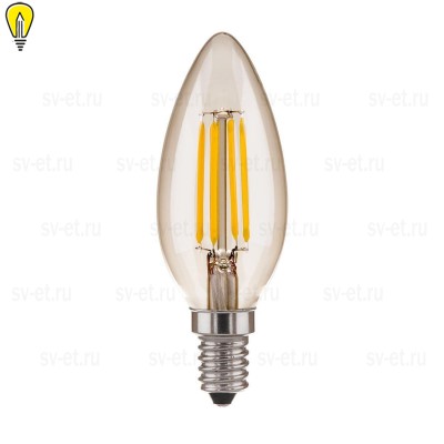 Лампа светодиодная филаментная Elektrostandard E27 9W 6500K прозрачная 4690389175350