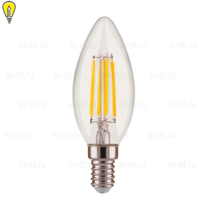 Лампа светодиодная филаментная диммируемая Elektrostandard E14 5W 4200K прозрачная a048724
