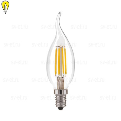 Лампа светодиодная филаментная диммируемая Elektrostandard E14 5W 4200K прозрачная a055830