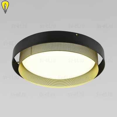 Потолочный светодиодный светильник Eurosvet Imperio 90287/1 черный/золото Smart