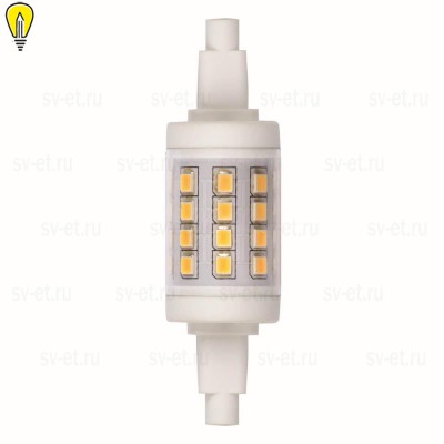 Лампа светодиодная Uniel R7s 6W 3000K прозрачная LED-J78-6W/WW/R7s/CL PLZ06WH UL-00001554