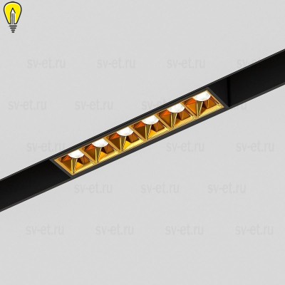 Трековый светодиодный светильник Elektrostandard Slim Magnetic Artas 85101/01 черный/золото a064528