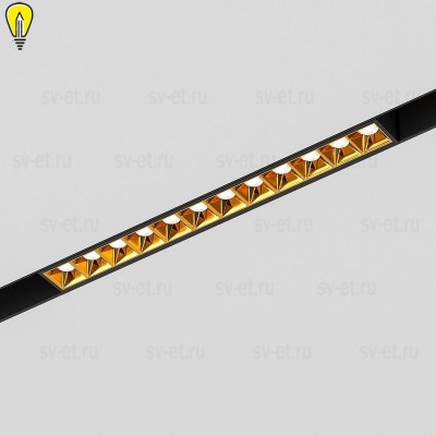Трековый светодиодный светильник Elektrostandard Slim Magnetic Artas 85103/01 черный/золото a064529