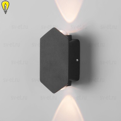 Уличный настенный светодиодный светильник Elektrostandard Mini Light 35152/D черный a060877