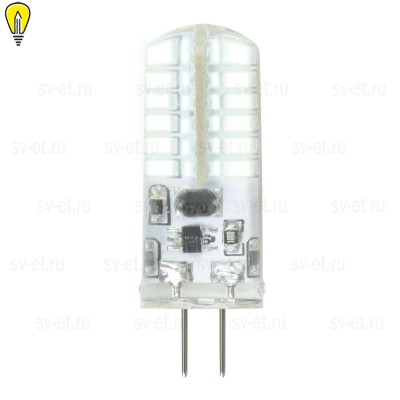 Лампа светодиодная Uniel G4 3W 3000K прозрачная LED-JC-12/3W/4000K/G4/CL SIZ05TR UL-00010367