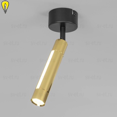 Светодиодный спот Eurosvet Strong 20084/1 LED черный/золото