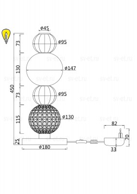 Настольный светильник Maytoni MOD301TL-L18CH3K